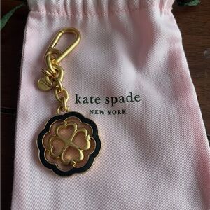 Kate Spade Gold and Black Clover Key Holder